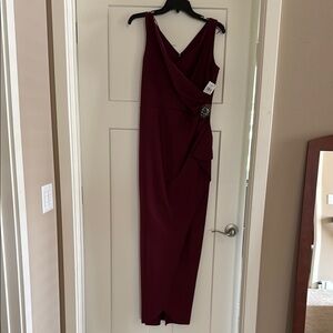 Alex Evenings Evening Maxi Dress Wine